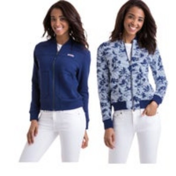 Vineyard Vines Jackets & Blazers - Reversible Bomber Full-Zip Jacket/Sweatshirt